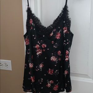Lace floral tank